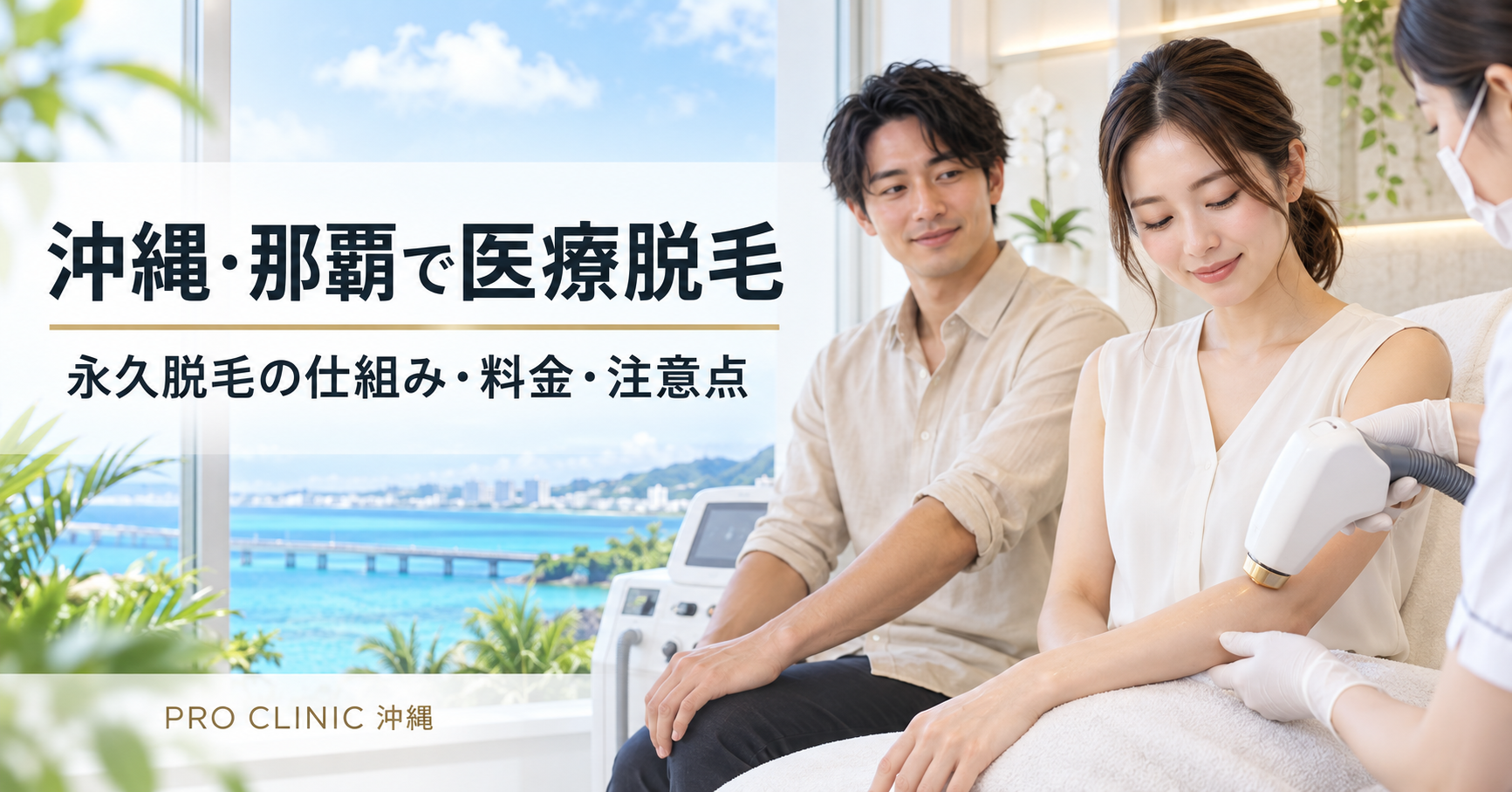 沖縄・那覇のPRO CLINIC沖縄で受けられる医療脱毛・永久脱毛